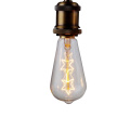 Lâmpada Edison vintage de filamento LED Lâmpadas decorativas transparentes de vidro E27 de 40 W